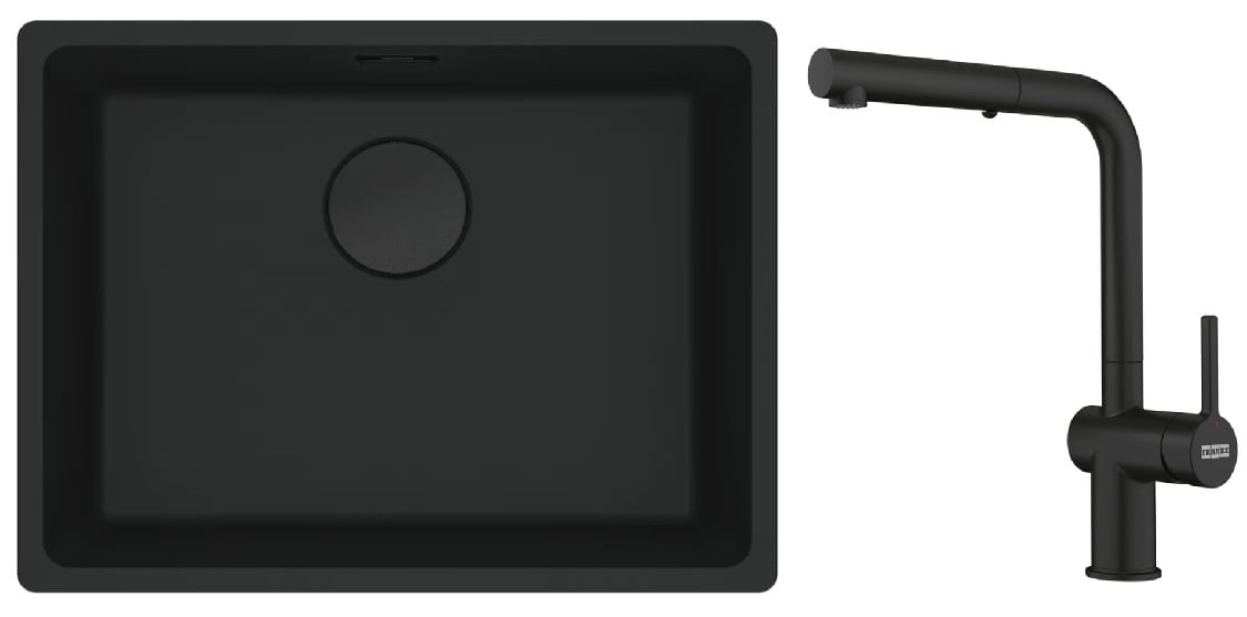Készlet konyhai csaptelep Franke Active 115.0653.382, gránit mosogató Franke Maris 125.0697.759