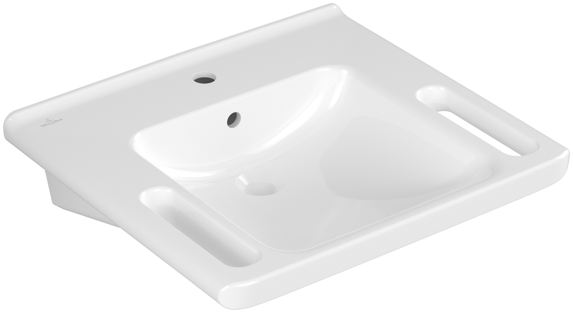 Villeroy & Boch ViCare mosdótál 60x55 cm négyszögletes klasszikus mozgássérülteknek fehér 4A686001