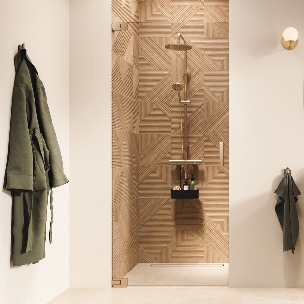 Sealskin Pure zuhanyajtók 100 cm dönthető arany csiszolt/átlátszó üveg PU141006495100