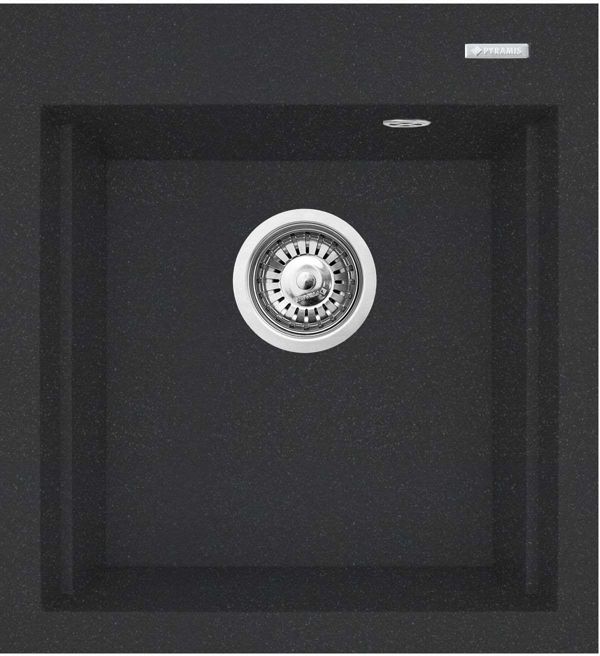 Pyramis Siros gránit mosogató 47x51.5 cm fekete 070084301
