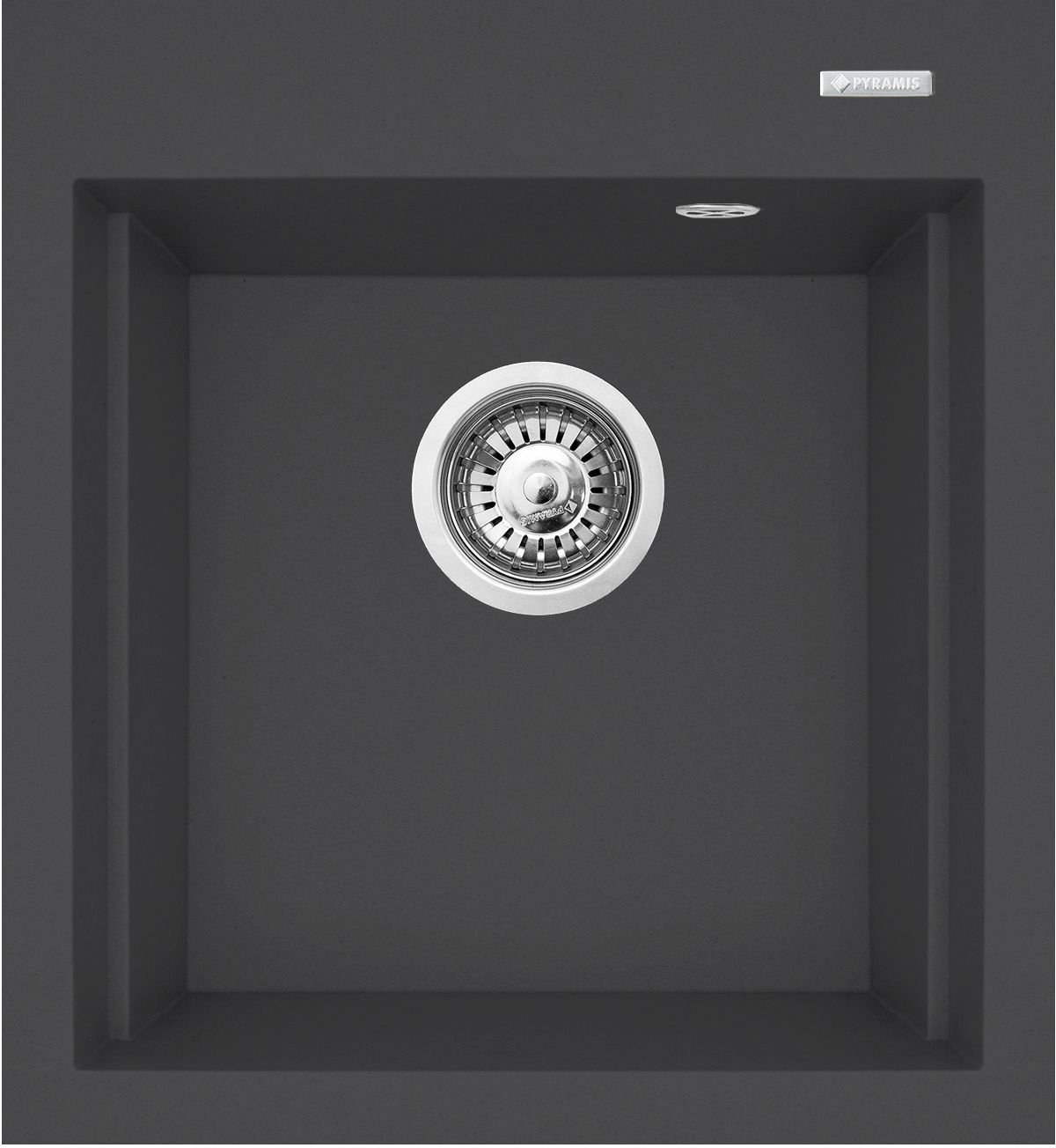Pyramis Siros gránit mosogató 47x51.5 cm fekete 070084501