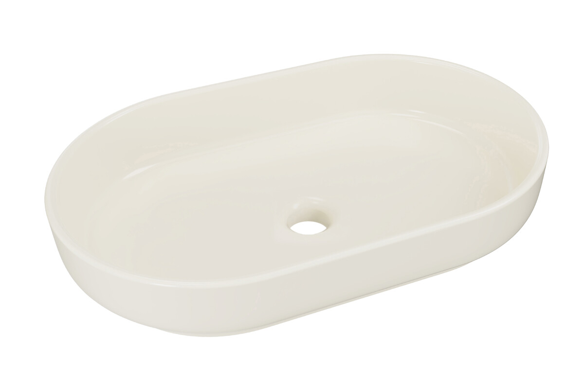 Comad River 2 mosdótál 55x35 cm ovális mosdótálak barna/bézs RIVER 2 IVORY MATT UN 55 ( E-6594 )