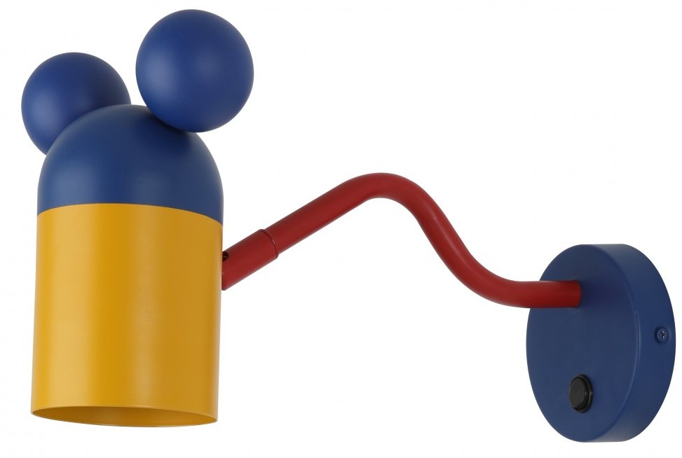 GTV Mouse oldalfali lámpa 1x25 W kék-sárga OS-MOUSW-27-DEC