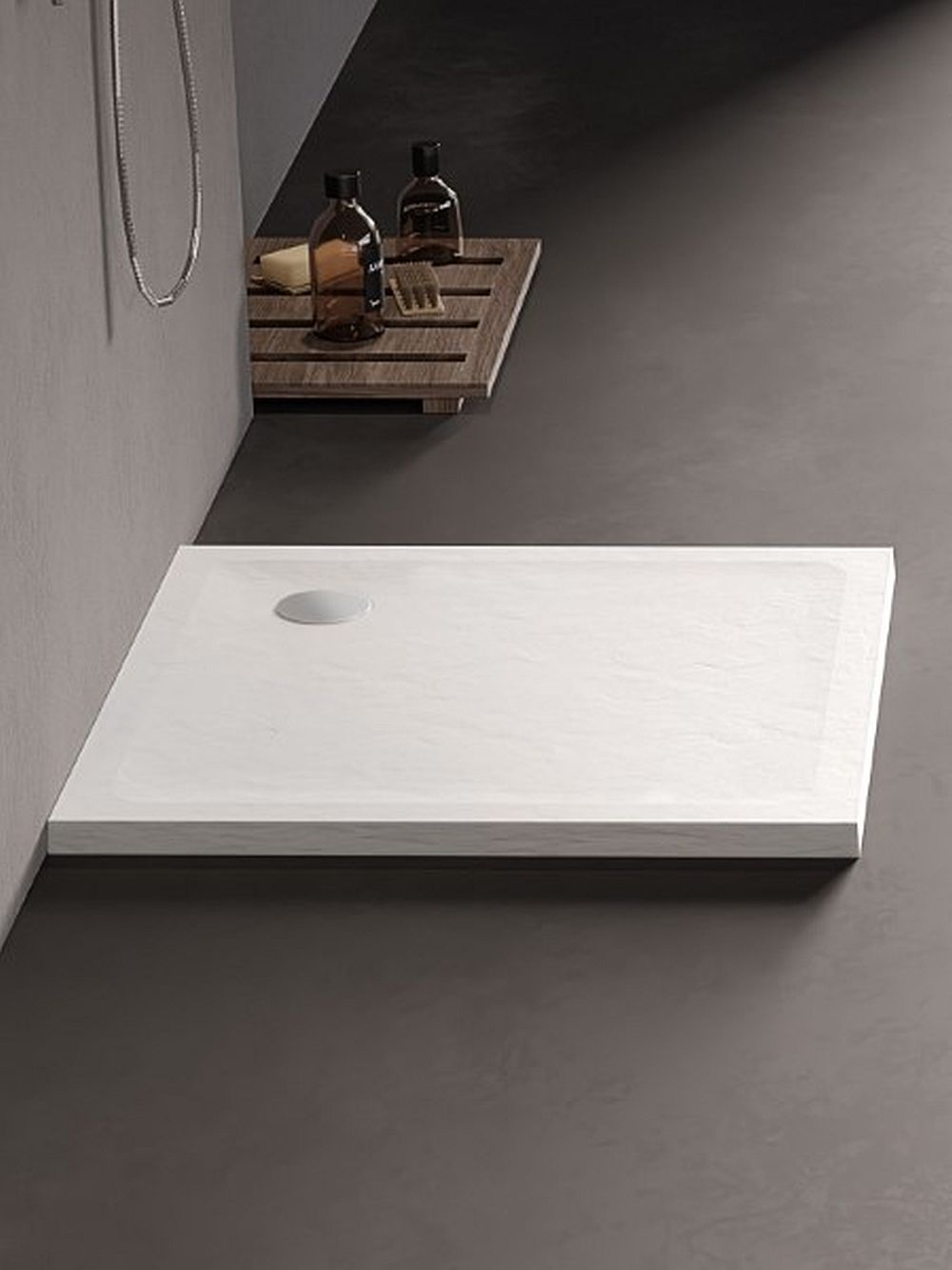 New Trendy Mild Stone négyzet alakú zuhanytálca 100x100 cm fehér B-0543