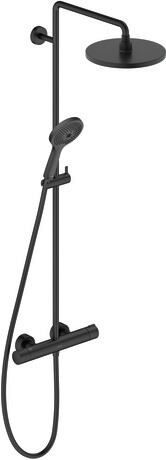 Duravit C.1 zuhany készlet fal termosztáttal trópusi zuhany opcióval fekete C14280008046