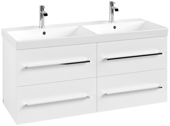 Villeroy & Boch Avento szekrény 118x45.2x51.4 cm mosdókagyló alá akasztható fehér A89300VE