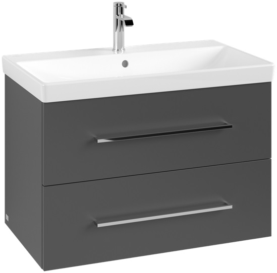 Villeroy & Boch Avento szekrény 78x45.2x51.4 cm mosdókagyló alá akasztható grafit A89100VR