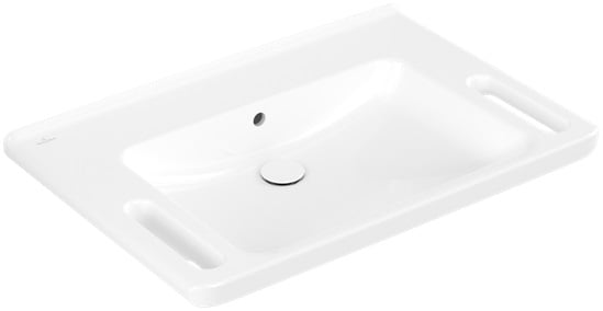 Villeroy & Boch ViCare mosdótál 80x55 cm négyszögletes klasszikus mozgássérülteknek fehér 4A6882T2