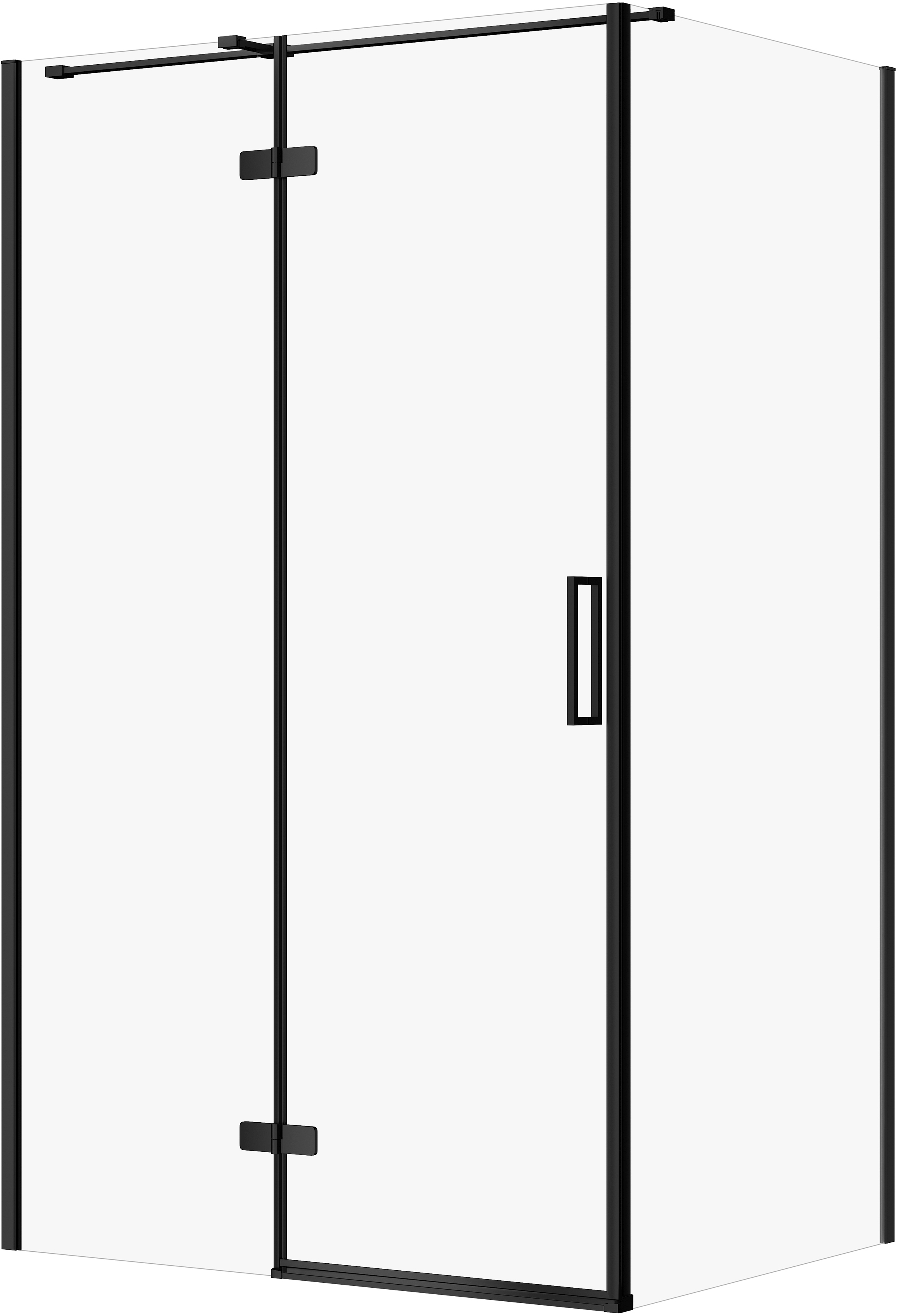 Cersanit City zuhanykabin 120x90 cm négyszögletes fekete matt/átlátszó üveg S584-091