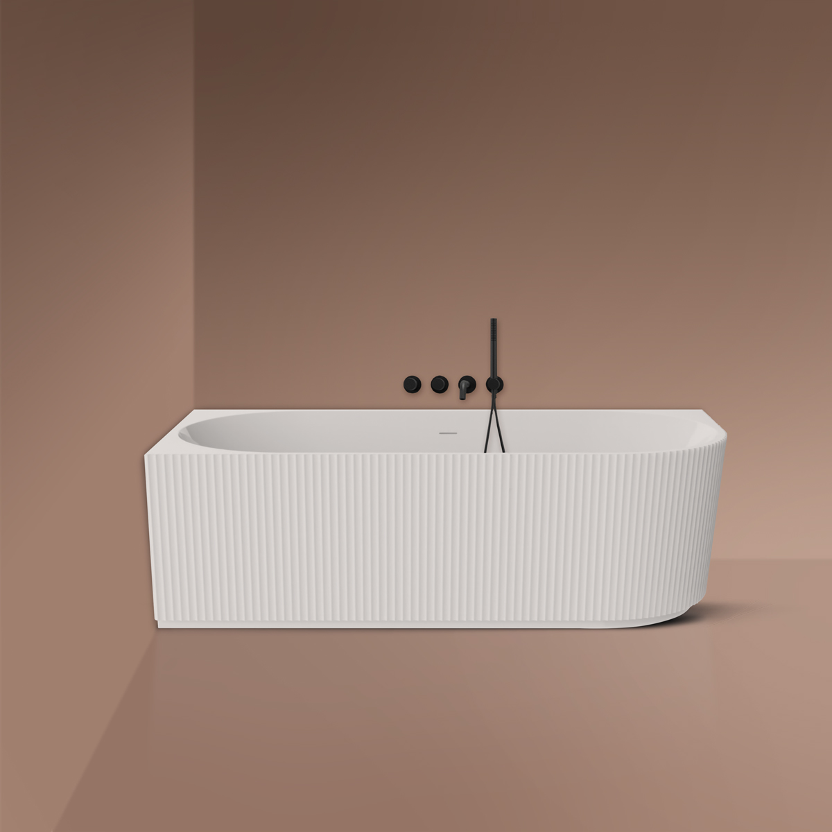 Oltens Hamnes sarokkád 160x75 cm ovális fehér 11010000