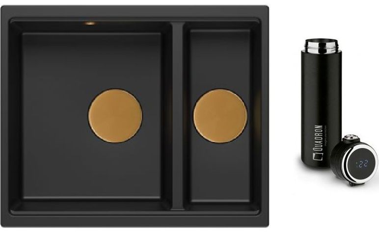 Készlet graniteQ mosogató Quadron Logan HCQL5646U7-C1_U, termikus bögre Quadron M0051