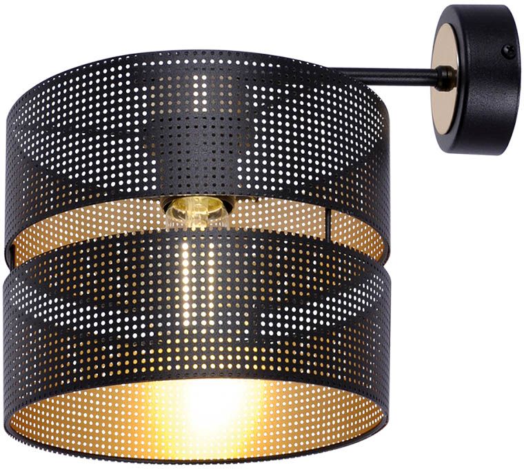 Kaja Malavi oldalfali lámpa 1x15 W fekete-arany K-5504