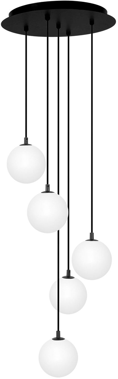 Kaja Aspen függőlámpa 5x10 W fehér-fekete K-5551
