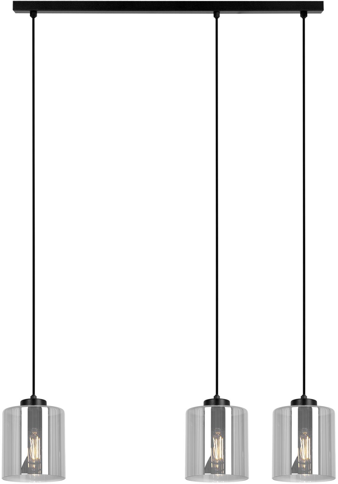 Kaja Miri függőlámpa 3x15 W fekete-grafit K-5575