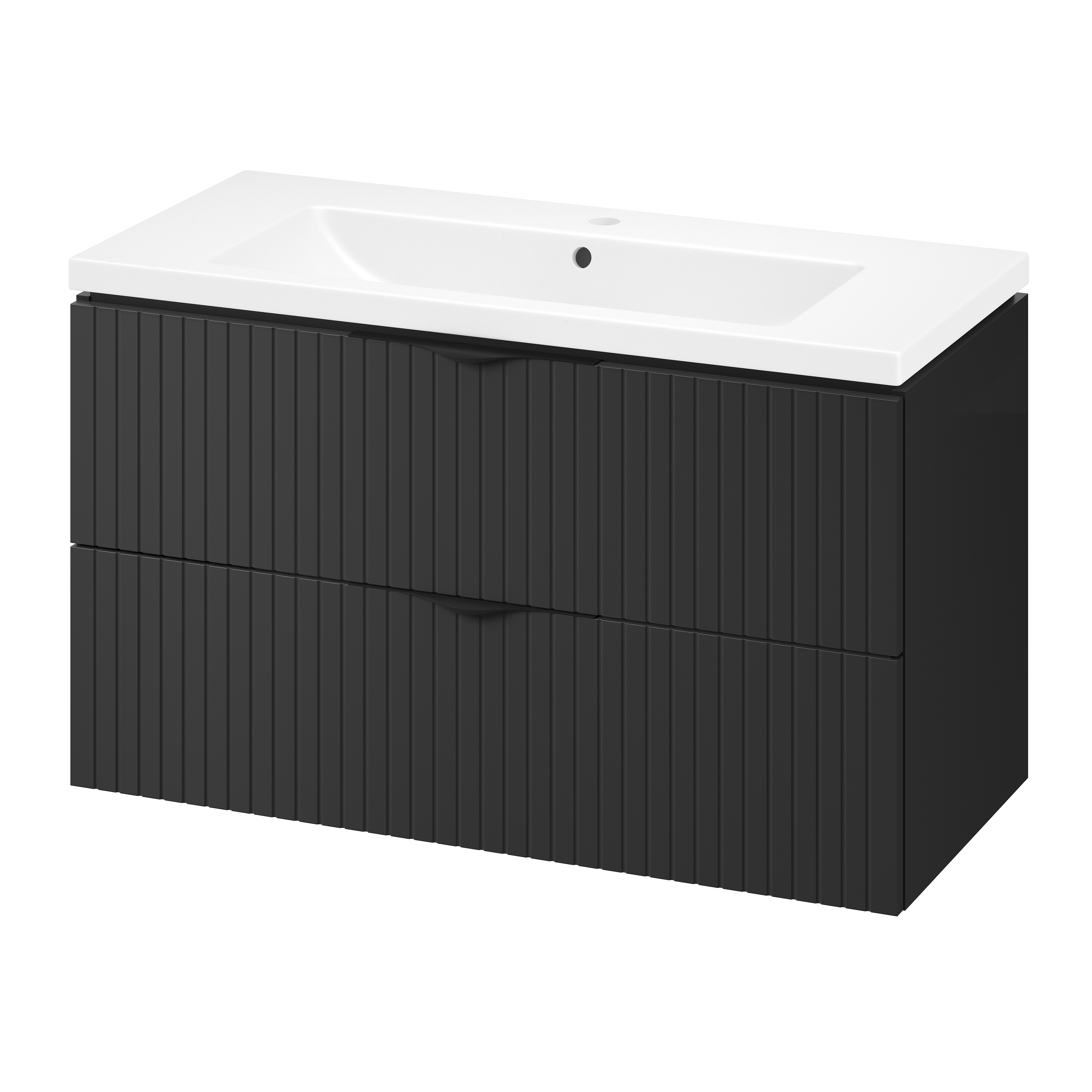 Cersanit (produkt bez serii) mosdó szekrénnyel 100 cm fekete S801588