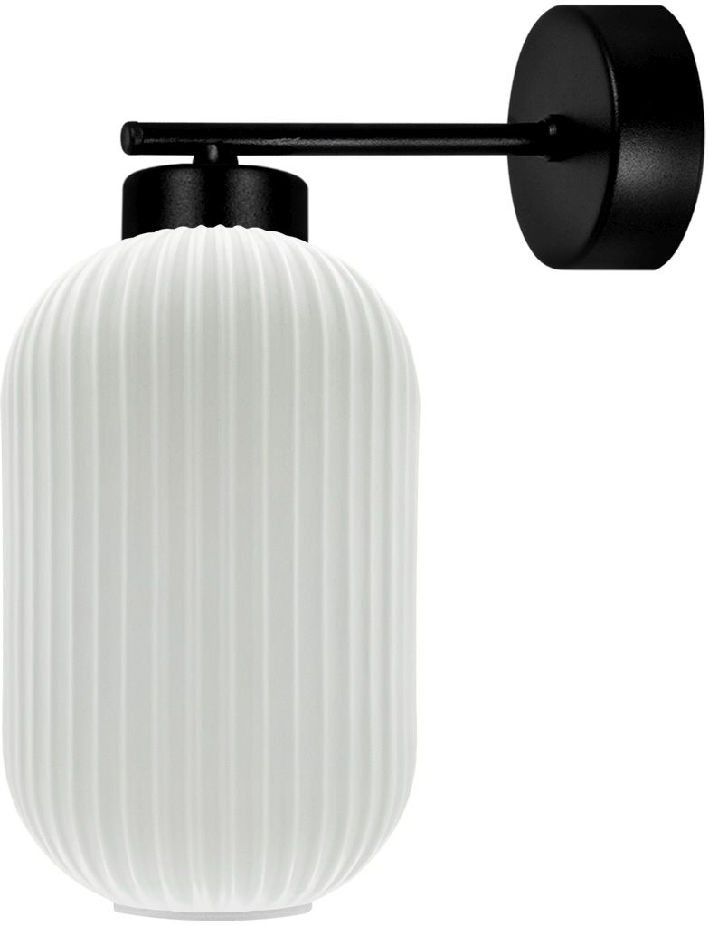 Kaja Vilar oldalfali lámpa 1x15 W fehér-fekete K-5737