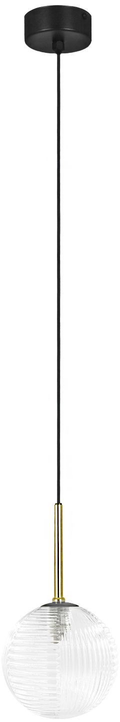 Kaja Aura függőlámpa 1x10 W fekete-átlátszó K-5680