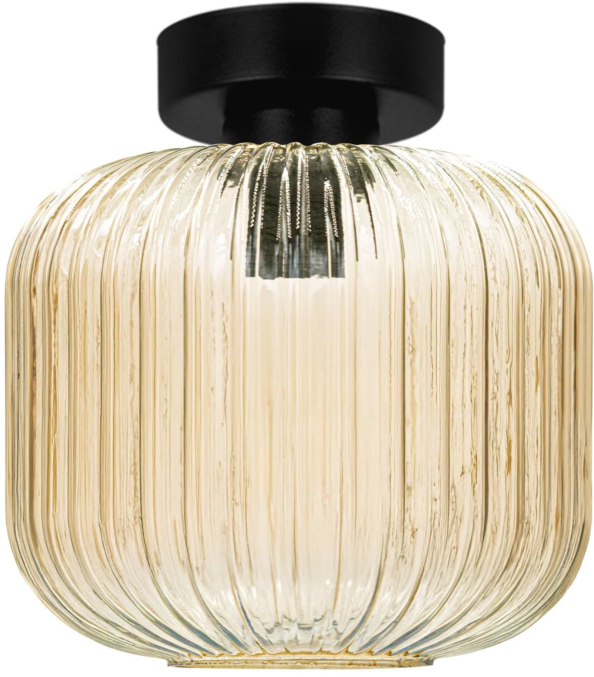 Kaja Clark mennyezeti lámpa 1x15 W fekete-borostyán K-5652