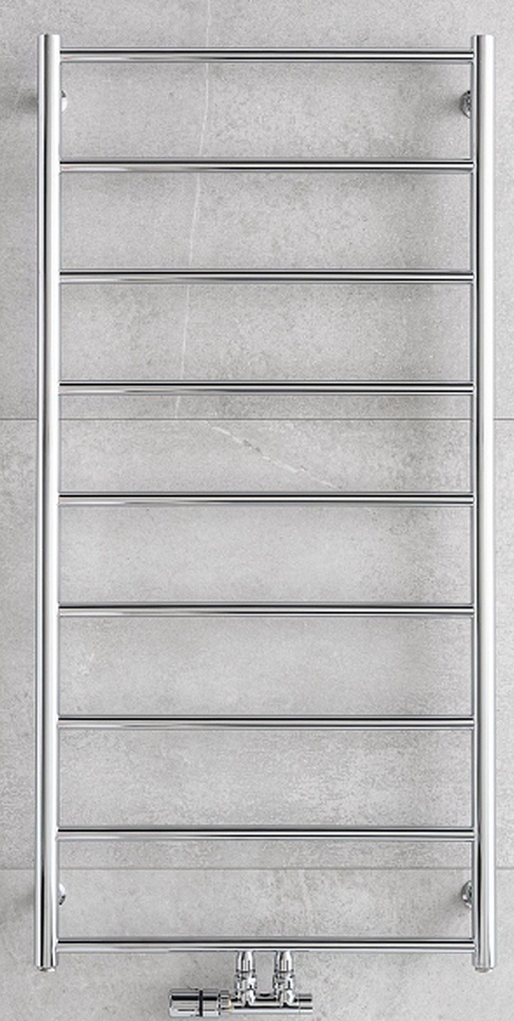 P.M.H. Naas fürdőszoba radiátor íves 77.5x60 cm fekete NS2B-M