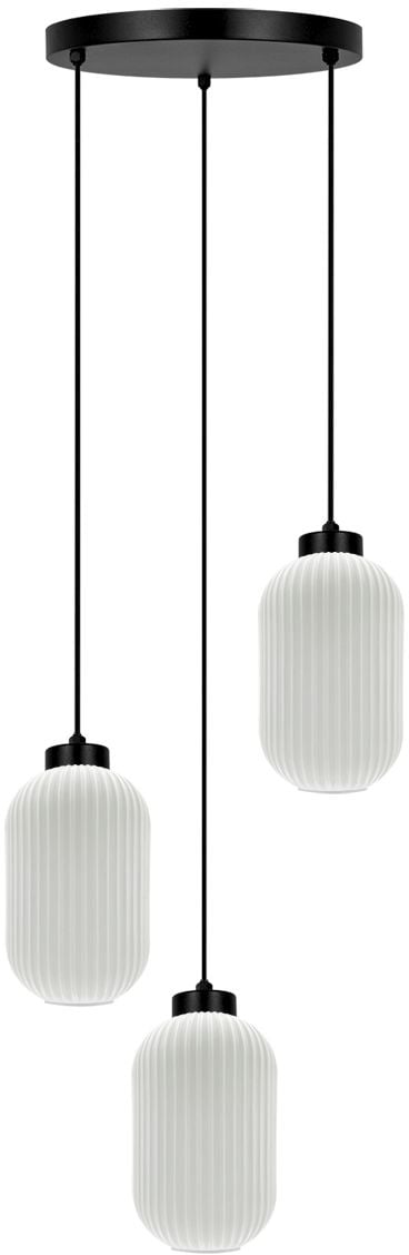 Kaja Vilar függőlámpa 3x15 W fehér-fekete K-5735