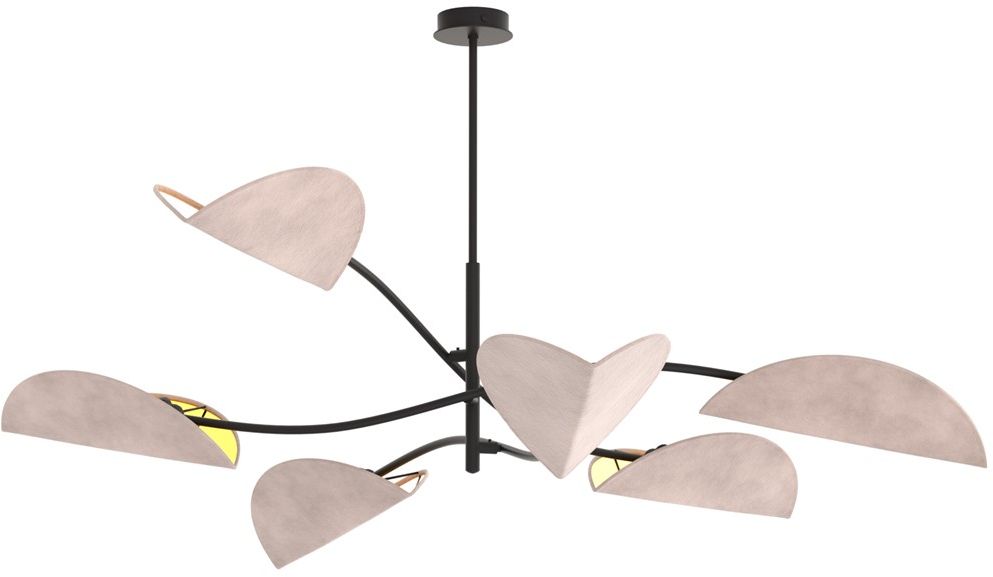 Emibig Lotus mennyezeti lámpa 6x10 W szürke 1462/6