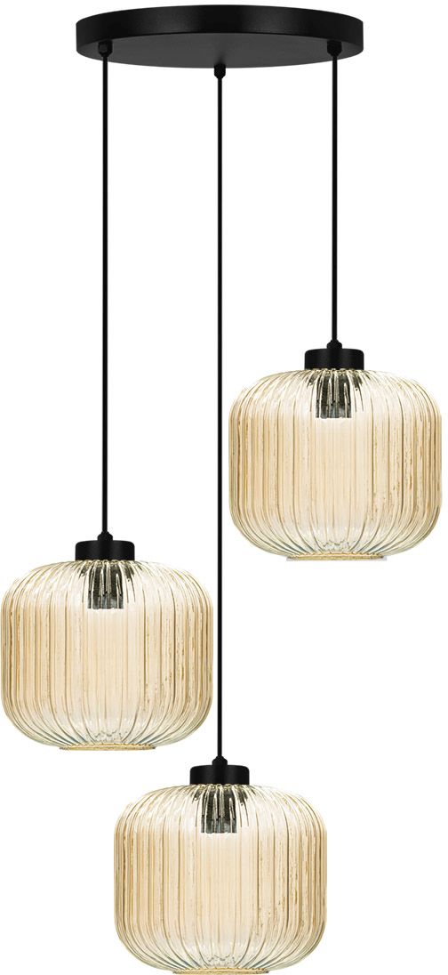 Kaja Clark függőlámpa 3x15 W fekete-grafit K-5654