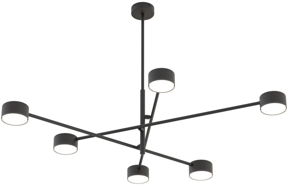 Emibig Natsu függőlámpa 6x12 W fekete 1444/6