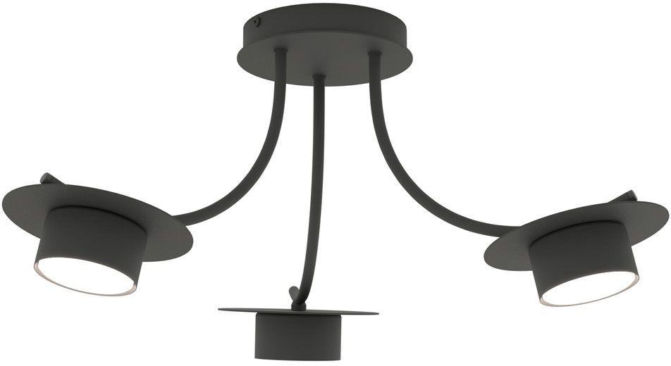 Emibig Enso mennyezeti lámpa 3x12 W fekete 1445/3
