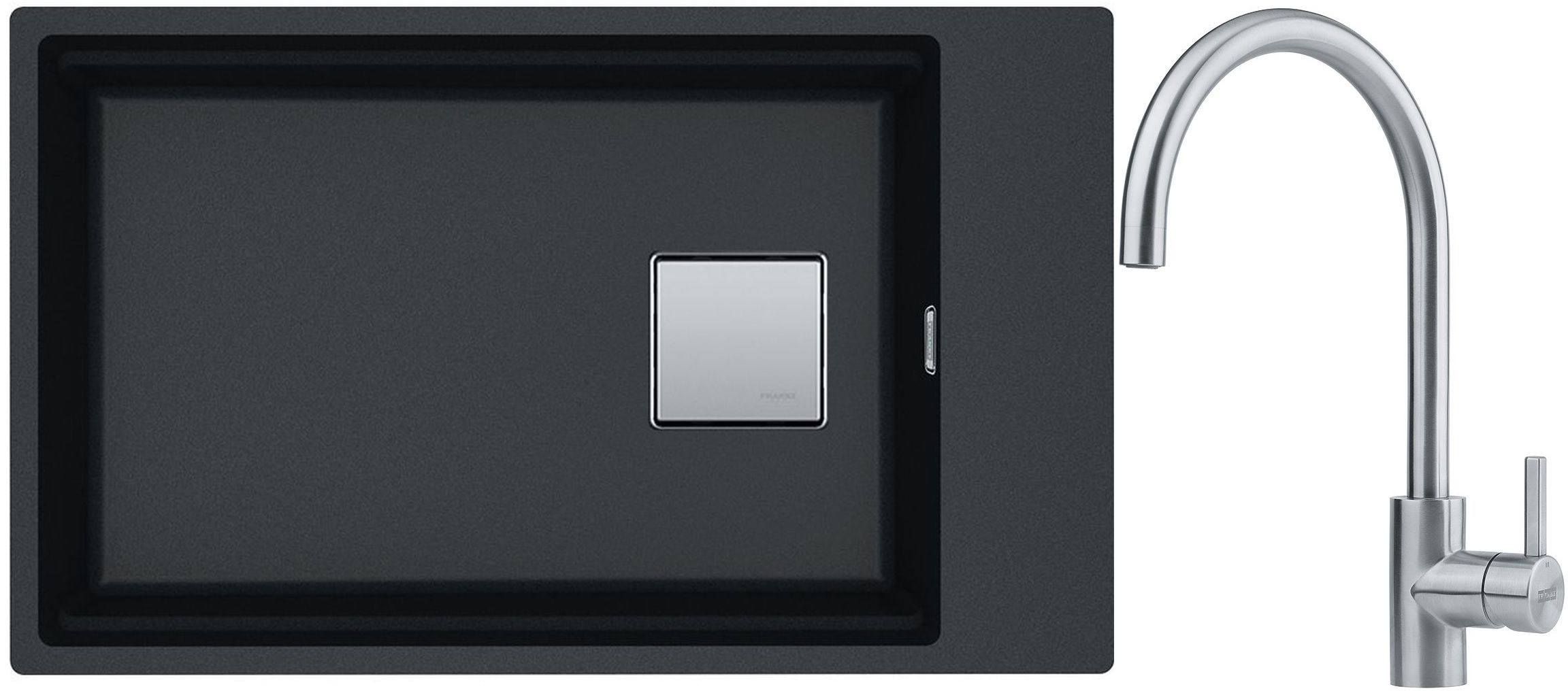 Készlet gránit mosogató Franke Kanon 125.0528.620, konyhai csaptelep Franke Eos 115.0590.044