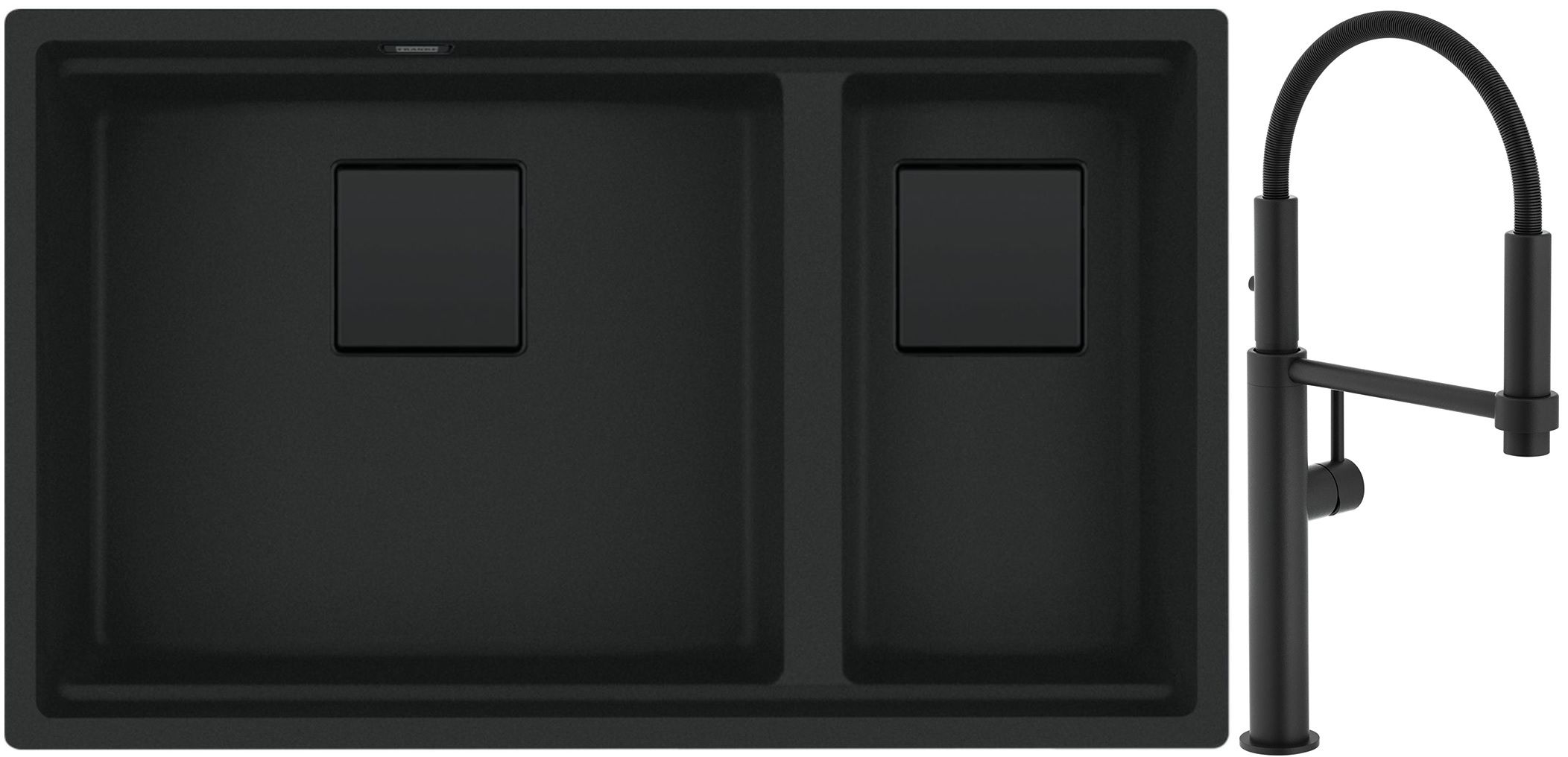 Készlet konyhai csaptelep Franke Pescara 360 115.0545.136, gránit mosogató Franke Kanon 125.0721.162