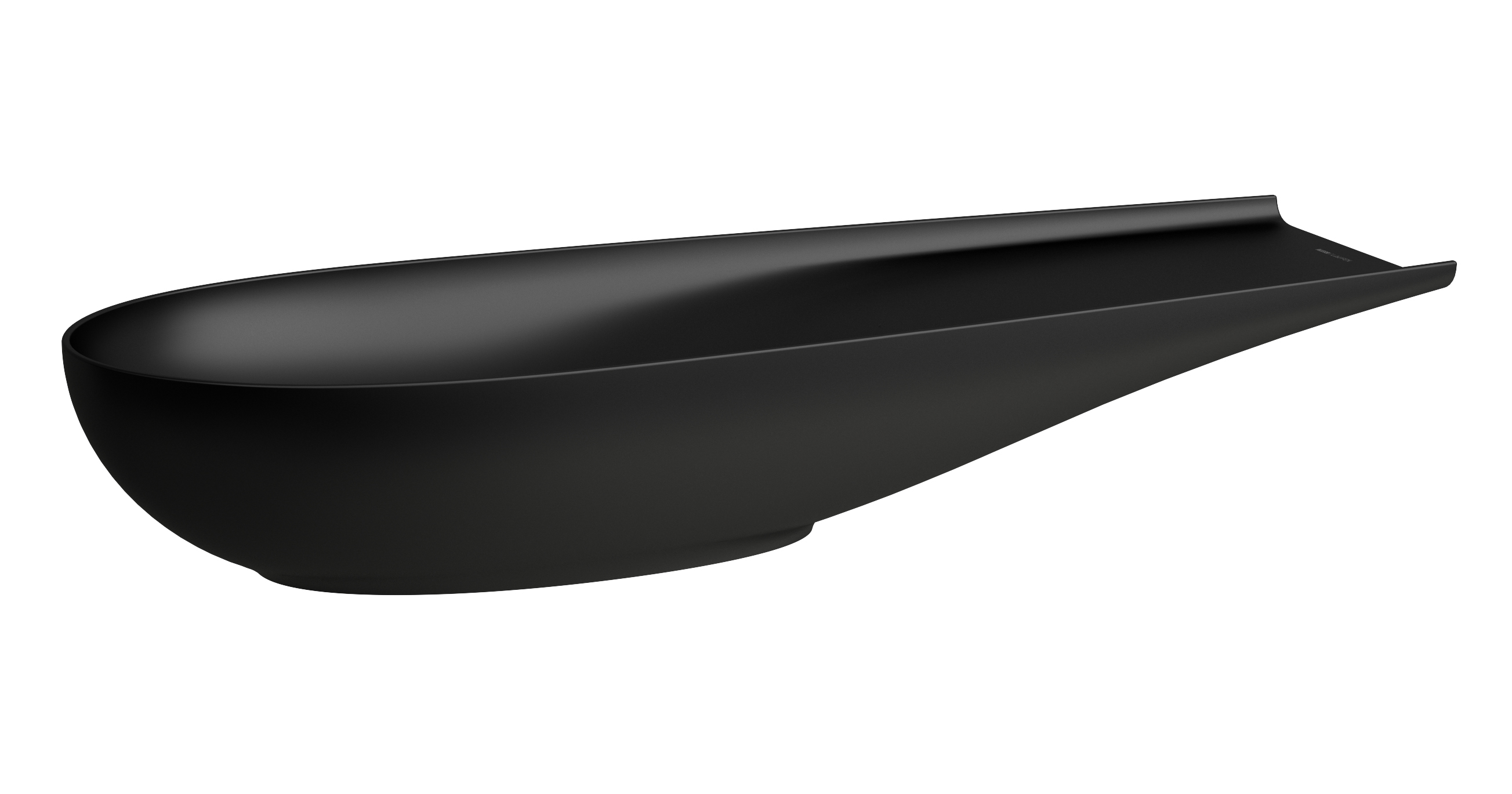 Laufen Il Bagno Alessi mosdótál 100x38 cm ovális mosdótálak fekete H8189747161121