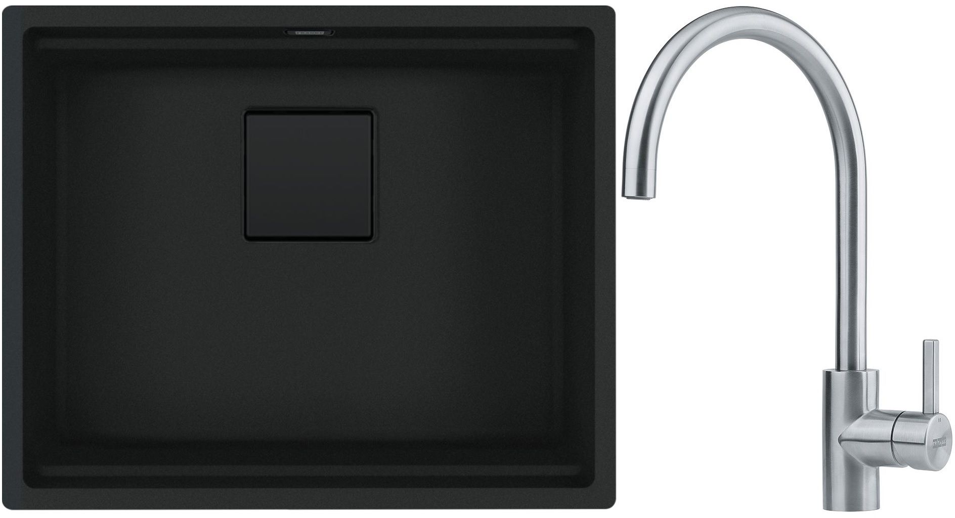 Készlet gránit mosogató Franke Kanon 125.0721.150, konyhai csaptelep Franke Eos 115.0590.044