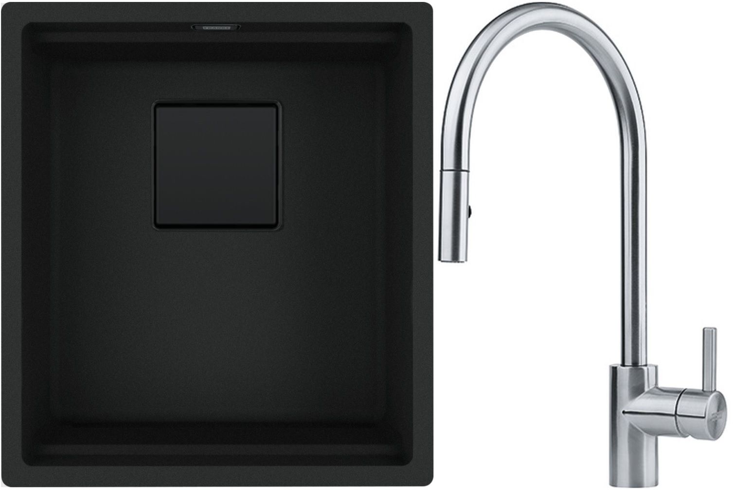 Készlet gránit mosogató Franke Kanon 125.0721.149, konyhai csaptelep Franke Eos 115.0590.045