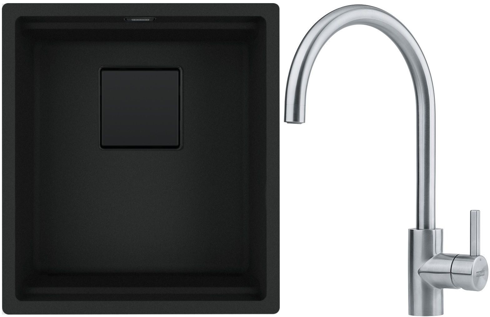 Készlet gránit mosogató Franke Kanon 125.0721.149, konyhai csaptelep Franke Eos 115.0590.044