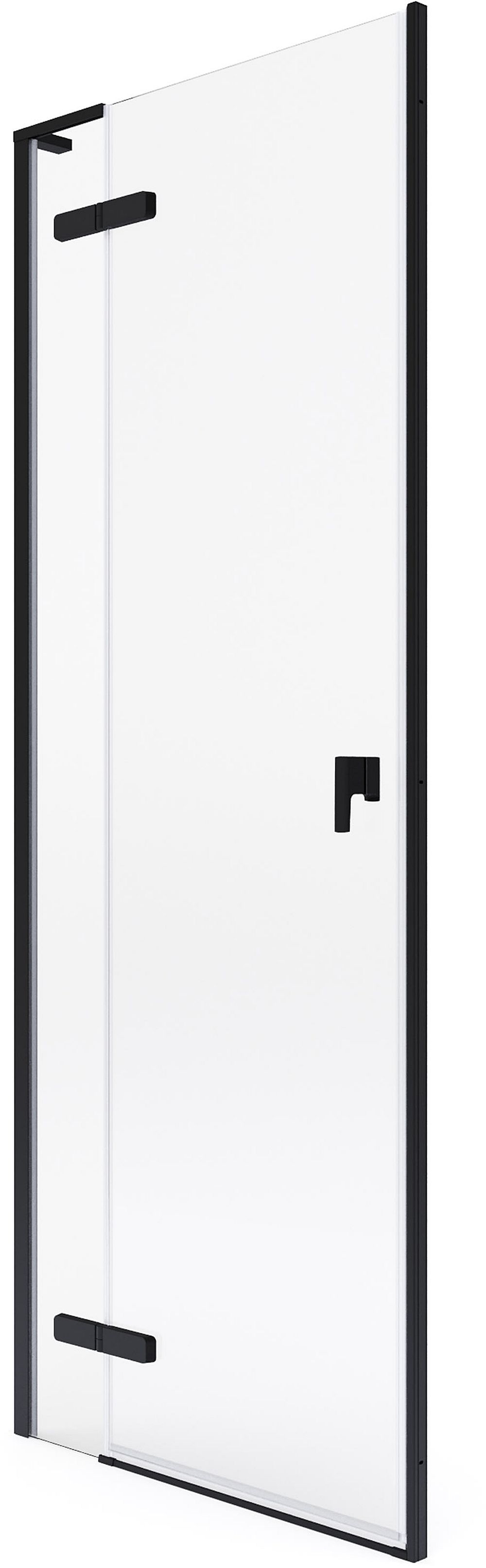 Roca Metropolis-N zuhanyajtók 120 cm dönthető fekete matt/átlátszó üveg AMP0812016M