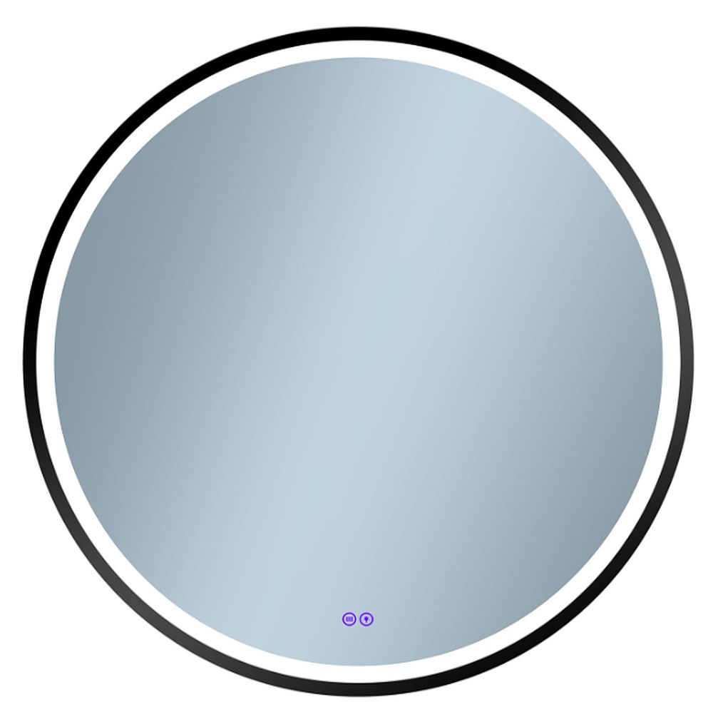 Venti Orion Black tükör 60x60 cm kerek világítással fekete 5905951180342