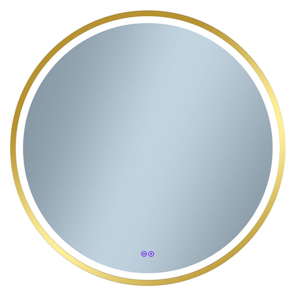 Venti Orion Gold tükör 60x60 cm kerek világítással páramentesítő fóliával arany 5905951180366