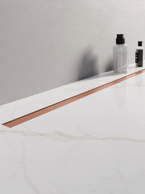 New Trendy Visio Slim Copper Brushed lineáris lefolyó 100 cm réz OL-0100