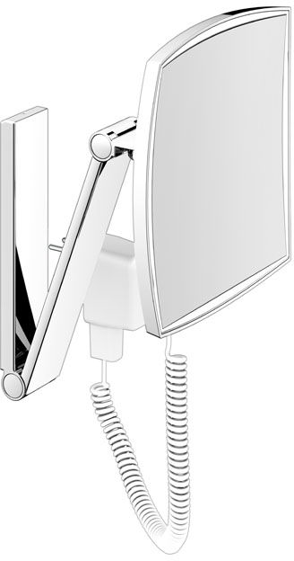 Keuco Cosmetic mirrors kozmetikai tükör 20x30.8 cm négyzet alakú világítással króm 17613019001