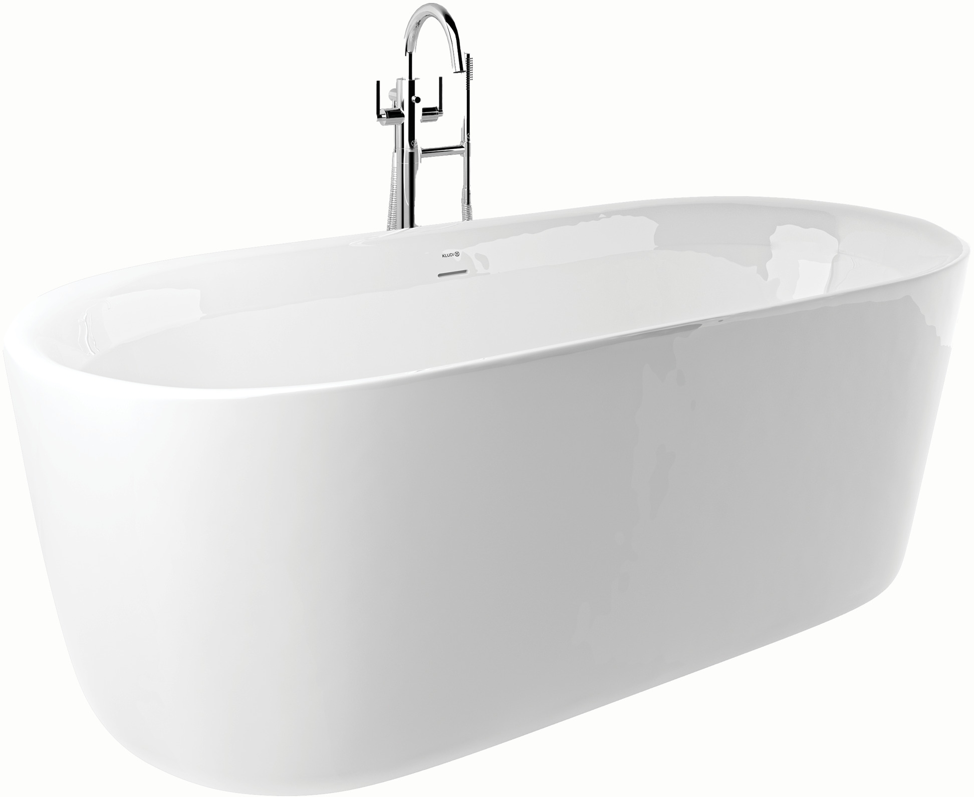 Kludi Elin R térben álló kád 180x80 cm ovális fehér 52BF0243