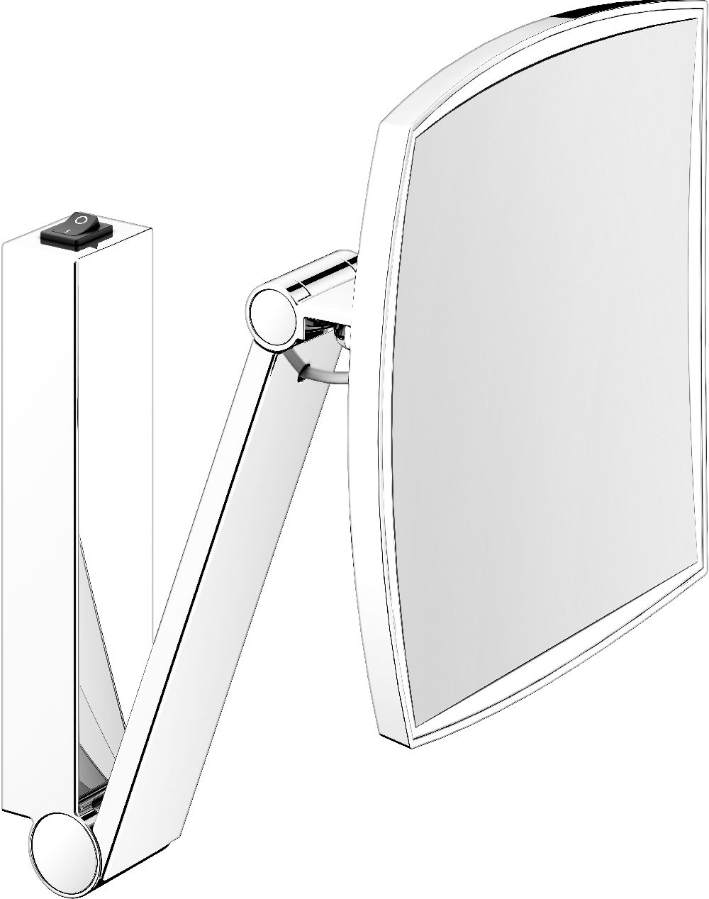 Keuco Cosmetic mirrors kozmetikai tükör 20x31 cm téglalap alakú világítással 17613039004