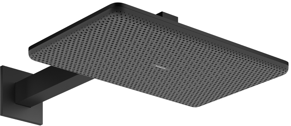 Hansgrohe Raindance Alive Q fejzuhany karral 34.3x21.4 cm négyszögletes fekete 24551670