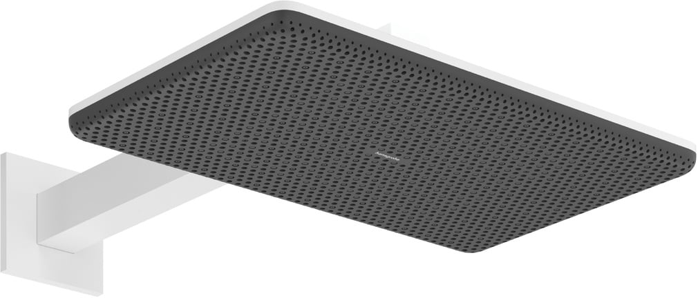 Hansgrohe Raindance Alive Q fejzuhany karral 34.3x21.4 cm négyszögletes fehér 24551700