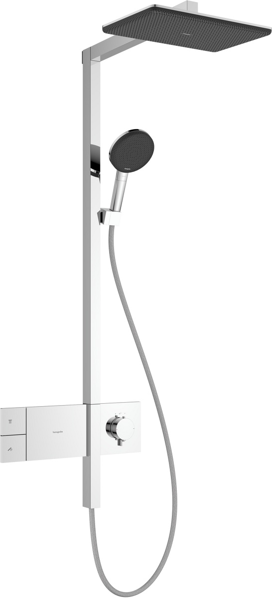 Hansgrohe Raindance Alive Q zuhany készlet fal termosztáttal trópusi zuhany opcióval króm 24580000