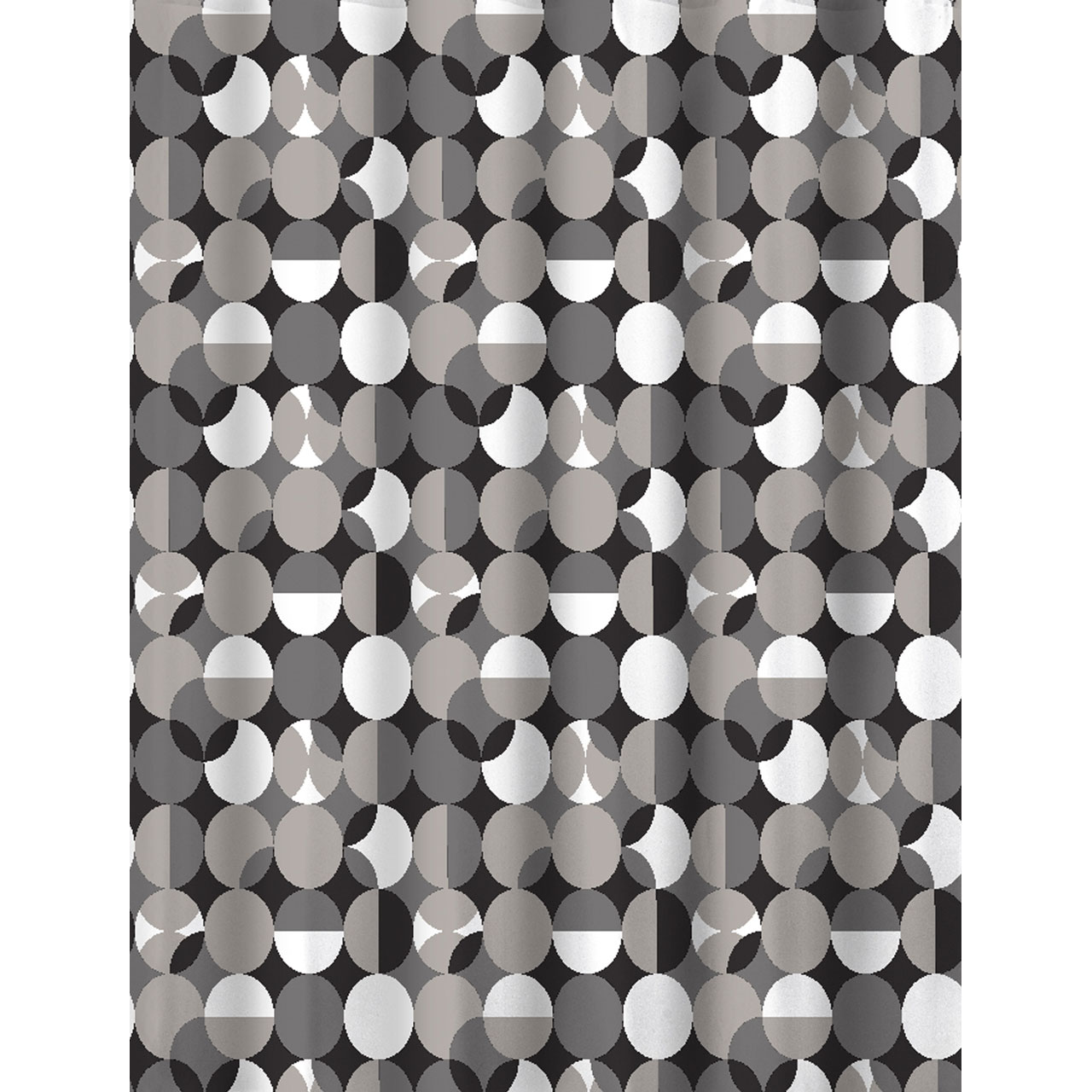 Duschy zuhanyfüggöny 200x180 cm fehér-fekete-szürke 623-06