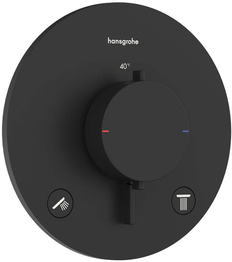 Hansgrohe Ecostat Comfort S kád és zuhany csaptelep süllyesztett z termosztáttal fekete 33715670