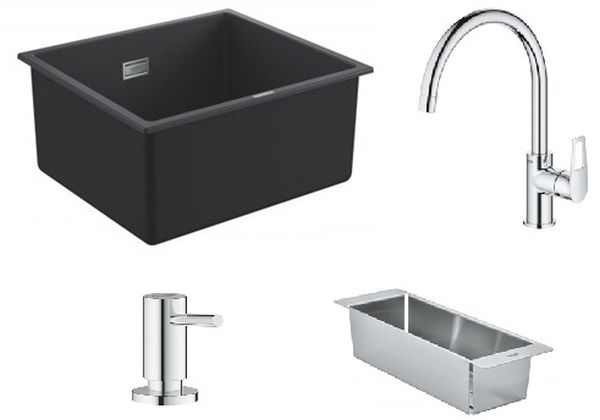 Készlet gránit mosogató Grohe K700 31653AP0, csepegtető tálca Grohe 40852SD0, 31368001, 40535000