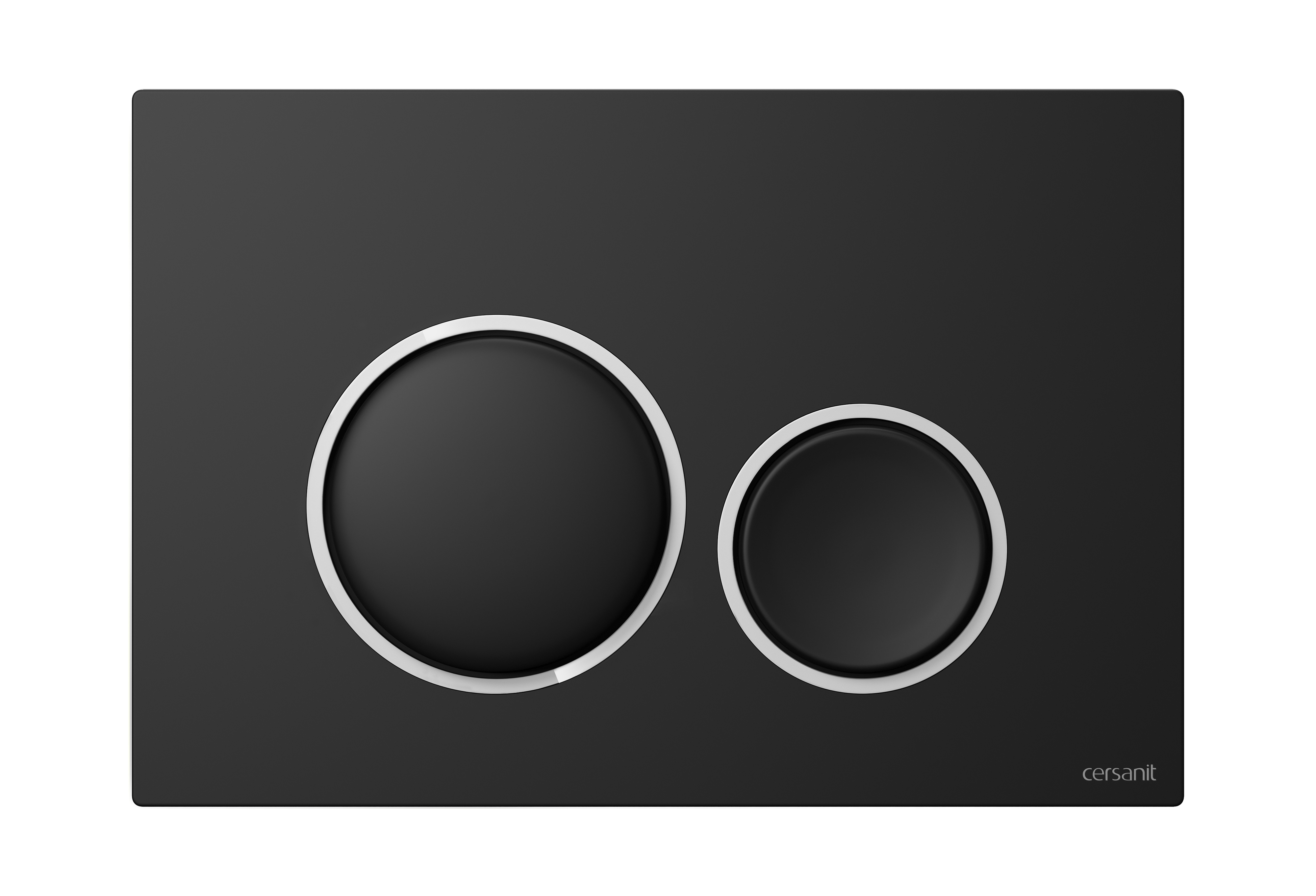 Cersanit Luna öblítő gomb WC-hez fényezett króm-fekete K97-0631