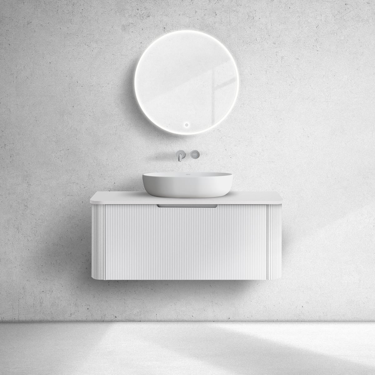 Oltens Hamnes szekrény 100x46x39 cm mosdókagyló alá akasztható fehér 60024000