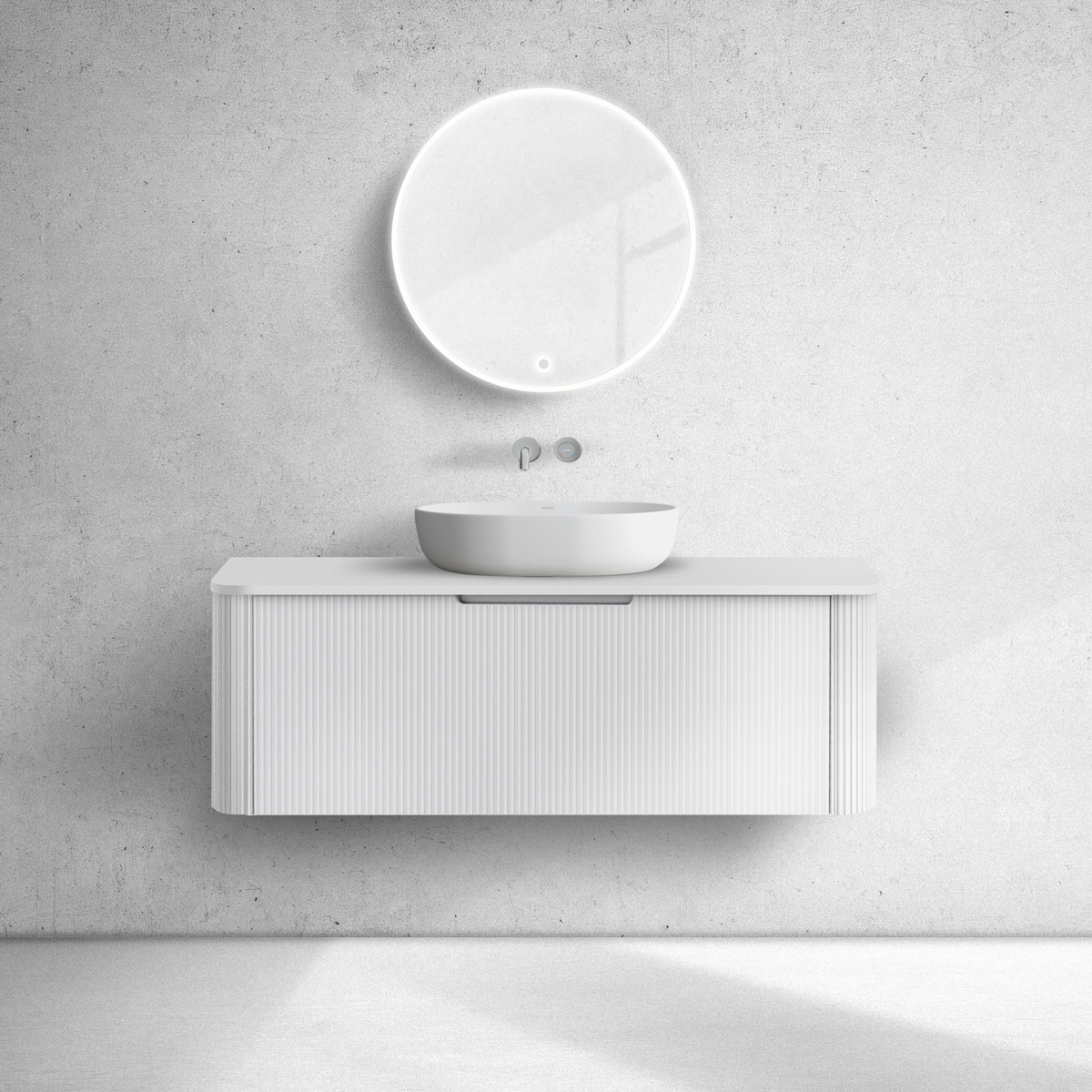 Oltens Hamnes szekrény 120x46x39 cm mosdókagyló alá akasztható fehér 60025000